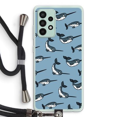 Narwhal: Samsung Galaxy A52s 5G Transparant Hoesje met koord