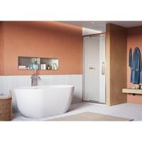Crosswater Asura inklapbare douchedeur - 90cm - zonder handvat - gepolijst rvs AUIDSC0900
