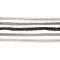 Chenilledraad - 10x - wit/grijs/zwart - 50 cm - hobby/knutsel