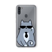 Cool cat: Samsung Galaxy A11 Transparant Hoesje