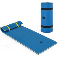 Water Hangmat Drijvende Mat Drijvende Vlot Waterbed 223 x 90 cm Blauw + Zwart
