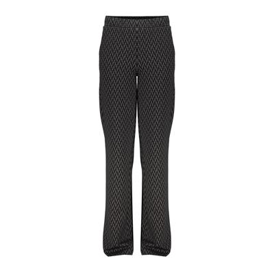 Geisha winter wide leg broek meisjes - zwart/wit - jacquard