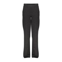 Geisha winter wide leg broek meisjes - zwart/wit - jacquard