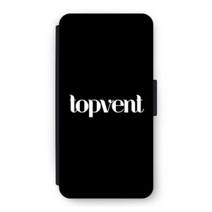 Topvent Zwart: iPhone 12 Flip Hoesje