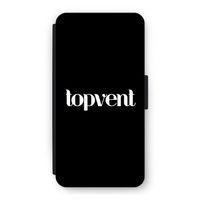 Topvent Zwart: iPhone 12 Flip Hoesje