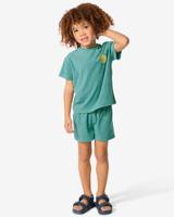 HEMA Kinder Shortama Badstof Groen (groen)