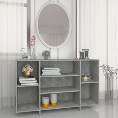 Dressoir 120x30x75 cm bewerkt hout betongrijs