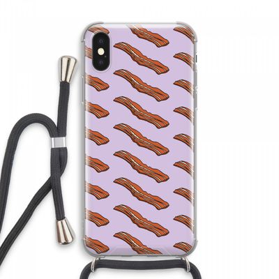 Bacon to my eggs #2: iPhone XS Max Transparant Hoesje met koord