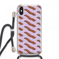 Bacon to my eggs #2: iPhone XS Max Transparant Hoesje met koord