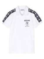 Moschino Kids polo à logo Double Question Mark - Blanc - thumbnail