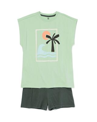 HEMA Kindershortama Palmboom Groen (groen)