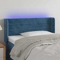 Hoofdbord LED 83x16x78/88 cm fluweel donkergroen