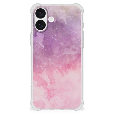Back Cover iPhone 16 Plus Pink Purple Paint Back Cover iPhone 16 Plus Pink Purple Paint
