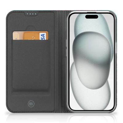iPhone 15 Plus | Bookcase | Cirkels en Vlinders
