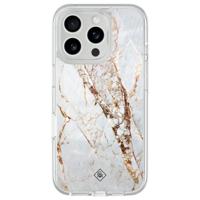 iPhone 16 Pro Max hybride hoesje - Marmer goud
