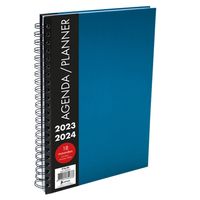 Verhaak Agenda Planner Spiraal Blauw A4 - 18 maanden 2023-2024 - 30x21 cm - thumbnail