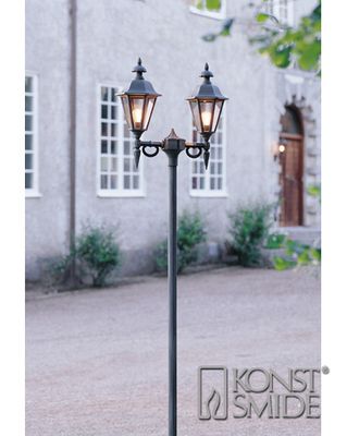 Lantaarnlamp Pallas 2-lichts 60.5cm matzwart exclusief paal 527-750