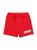 DSQUARED2 KIDS short en polaire à logo imprimé - Rouge - thumbnail