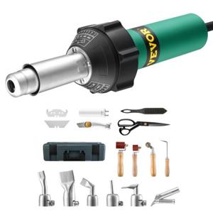 VEVOR kunststof lasapparaat 1600W heteluchtpistoolbrander & 17 accessoires