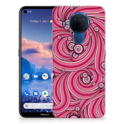 Nokia 5.4 | Hoesje maken | Swirl Pink