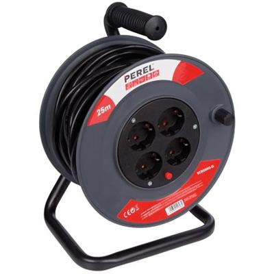 Kabelhaspel 25 meter 4 stopcontacten met randaarde