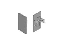 F140N/EC-Eindclip set (L+R) voor klikkap F140N, grijs