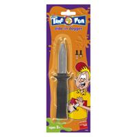 Inschuifbaar nep mes - 18 cm - plastic - fopmes - verkleedaccessoires Inschuifbaar nep mes - 18 cm - plastic - fopmes - verkleedaccessoires