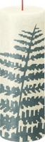 Bolsius Rustiek printed stompkaars 190/68 soft pearl fern Bolsius Rustiek printed stompkaars 190/68 soft pearl fern