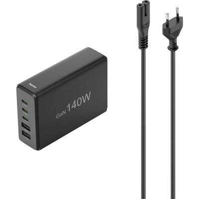 Hama USB-laadstation 140 W Zwart
