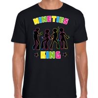 Nineties party verkleed t-shirt heren - jaren 90 feest outfit - 90s king - zwart