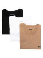BOSS lot de trois t-shirts à logo brodé - Noir