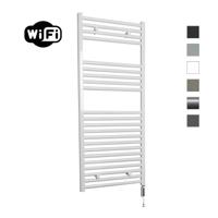 Elektrische Radiator Sanicare HWV Met Wifi 111,8x60 cm Wit 730W Met Thermostaat Wit Rechtsonder Sanicare