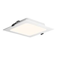 LED Downlight ECO - inbouwspot vierkant - mini LED paneel - 12 Watt 1160 lumen - 2700K warm wit - 170x170mm - plat 27mm