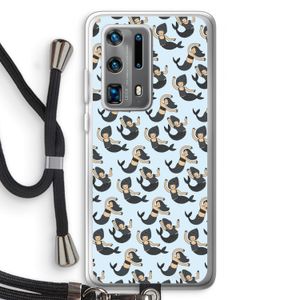 Zeemeermin: Huawei P40 Pro Plus Transparant Hoesje met koord
