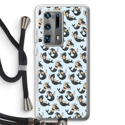Zeemeermin: Huawei P40 Pro Plus Transparant Hoesje met koord