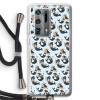 Zeemeermin: Huawei P40 Pro Plus Transparant Hoesje met koord
