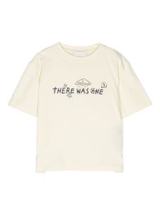 There Was One Kids t-shirt en coton à logo imprimé - Tons neutres