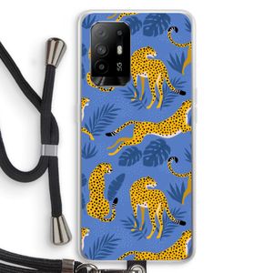 Luipaard: Oppo A95 5G Transparant Hoesje met koord