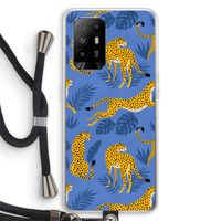 Luipaard: Oppo A95 5G Transparant Hoesje met koord