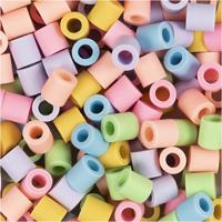 NABBI Biobeads van , afm 5x5 mm, gatgrootte 2.5 mm, medium, pastelkleuren, 1000 stuk/ 1 doos