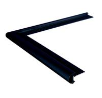 Aluminium Buitenhoek Kraal Zwart, RAL9005 38 x 500 x 500mm