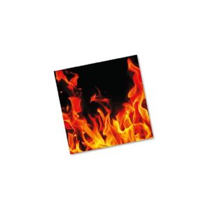 40x BBQ servetten met vlammen 33 x 33 cm