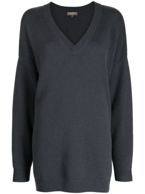 N.Peal pull en cachemire à col v - Gris