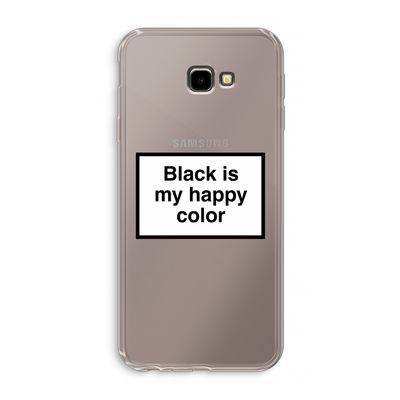 Black is my happy color: Samsung Galaxy J4 Plus Transparant Hoesje