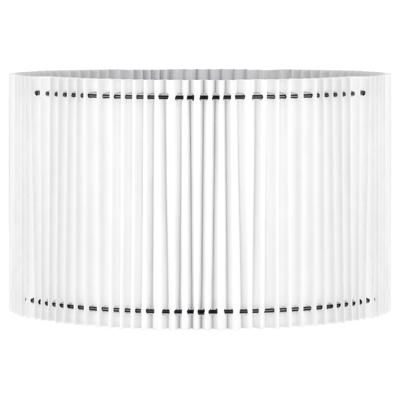Papieren Gevouwen Lampenkap - Cilindrisch - White - ø40 x 20 cm - E27 fitting - Voor Staande Lamp - Ontworpen voor woonkamer en eetkamer