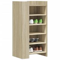VidaXL Schoenenkast 52x37,5x100 cm bewerkt hout sonoma eikenkleurig