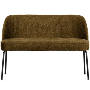 BePureHome Vogue eetkamerbank structure velvet brass