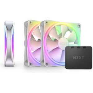 NZXT F120 RGB DUO - 120mm RGB Fan - Triple - White