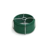 1 rolletje ijzerdraad / binddraad / wikkeldraden staal groen ommanteld 1,5 mm x 50 m   -