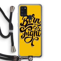 Born to Fight: Samsung Galaxy A21s Transparant Hoesje met koord